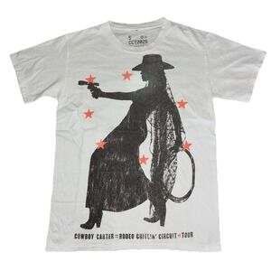 Beyonce Most Wanted Tee S White Cowboy Carter Tour 2025 Merch‎ NEW *spot